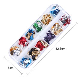 EBANKU Nail Art Foil Flakes Laser 36 Grid Holographic Nail Paillette Chip for Nails Decorations Nail Glitter Flake Decals for Party Festival