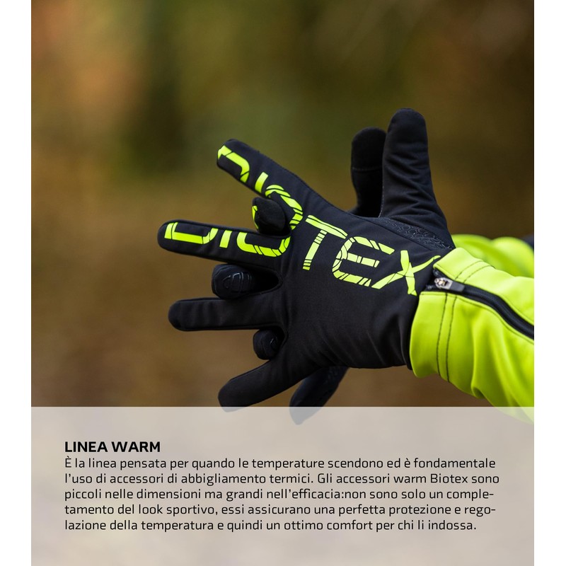 BIOTEX Thermal Touch Winterhandschuhe mit Touchscreen-Technologie, technische Sportunterwäsche, ideal für