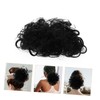 Ipetboom Real Human Hair Bun Wig Curl Extensions Black Hair