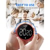 JOYHILL Digital Kitchen Timer, Large LED Display with Magnetic Countdown