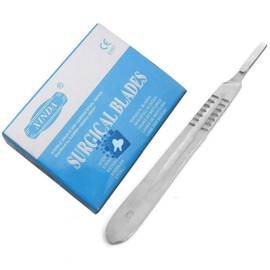 G.S 100 SCALPEL STERILE BLADES #10 WITH FREE SCALPEL HANDLE #3