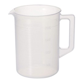Niigata Seiki BeHAUS PBH-2000 Hand Held Beaker, Polypropylene, 0.6 gal (2 L), Made in Japan