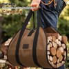 FEED GARDEN Firewood Carrier Bag Heavy Duty Waxed Canvas Log