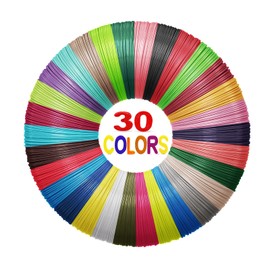 Yungden 3D Pen Filament Refills, 30 Colors 1.75mm PLA 3D Pencil Printing Threads, Each 10 Feet, Total 300 Feet, Compatible with SCRIB3D, MYNT3D and PIKA3D Pens