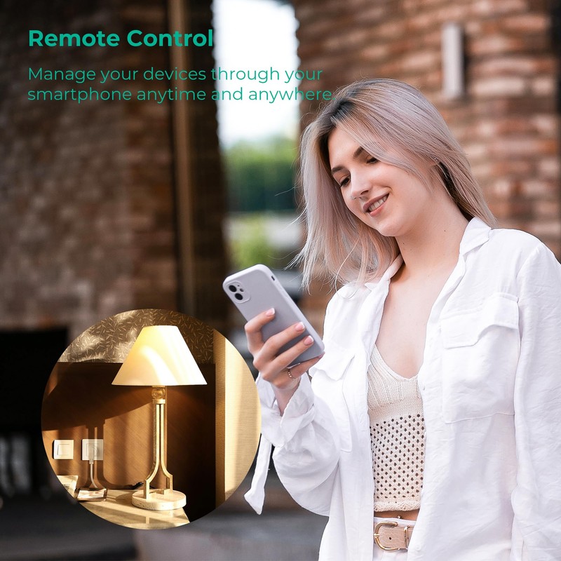 UPXNBOR Smart Plug WiFi, Works with Alexa & Google Home,