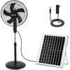 Blosssound 16 Inch Portable Solar Floor Fan Rechargeable Oscillating Standing