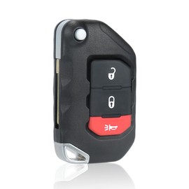 AULESSE Remote Key Fob Replacement Compatible with Wrangler 2018-2024 Car Keyless Entry Remote Control OHT1130261 ID4A 433.92 Mhz P/N:68416782AA 68416782AB 68416782AC 68416782AD 2+1 Buttons