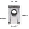 YINETTECH 80Pcs Thread Clip Nut Set, U-Shaped Nut M4 M5