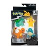 Pokémon Bandai JW2798 Clear Bisasam, Pikachu, Glumanda & Sitter Figures,
