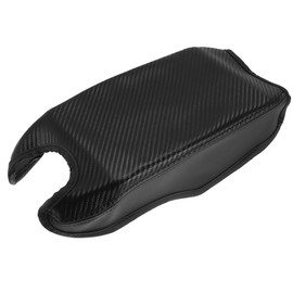 X AUTOHAUX Waterproof Anti-Scratch Microfiber Leather Armrest Box Cover Center Console Pad Protector Covers for Honda HR-V 2016 2017 2018 2019 2020 2021 Carbon Fiber Pattern Black