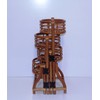 4 Tier Natural Rattan Wicker Plant Flower Stand Colonial