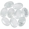 Lovionus89 White Crystal Worry Stones, Natural Oval Palm Tree Bag,