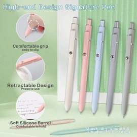 Yilitazaro 41 PCS Aesthetic School Supplies with Cute Pen Case, 5 Black Ink Gel Pens, 12 Pastel Highlighters, 6 Mechanical Pencils Set 0.5 & 0.7 mm for School Supplies Essentials (Green)