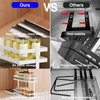 Mustorn 2 Pack Pull Out Spice Rack Organizer for Cabinet,