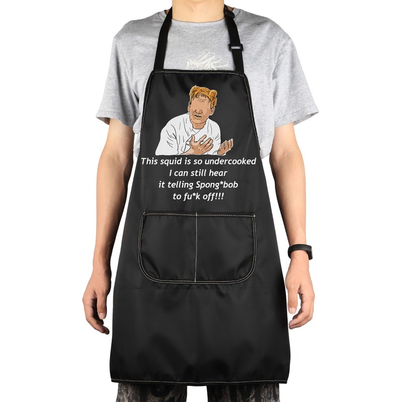 JNIAP Chef Ramsay Kitchen Apron Cooking TV Show Inspired Gifts