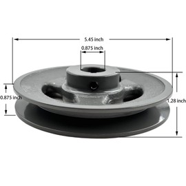 Saelno BK57-7/8 Sheaves,v Belt Pulley 7/8 inch bore 5.45" OD,Motor Pulley Cast Iron for A AX B BX 4L 5L V-Belts,BK5778 Pulley