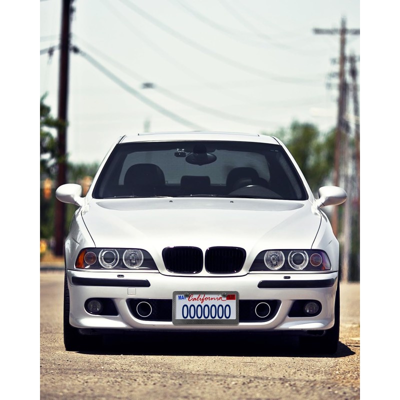 Aootf Carbon Fiber License Plate Frames, Black Aluminum Car Tag