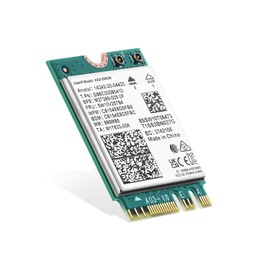 Tarjeta WiFi 6E M.2 AX210NGW Adaptador de red, chip Intel AX210 Bluetooth 5.3, 5400Mbps Tri-Band 2.4GHz/5GHz/6GHz OFDMA y MU-MIMO, para portátiles Windows 10/11