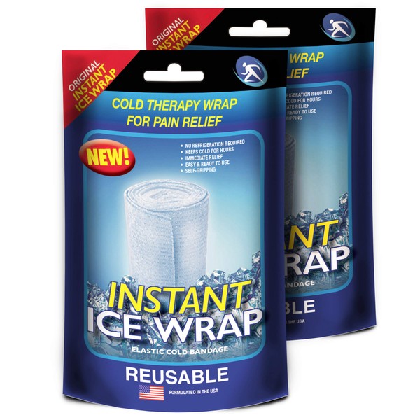 Instant Ice Wrap for Pain Relief, HEAL at Home and Help First Responders with Instant Ice Wrap: 2 Packs for $9.95, Reusable, No Refrigeration Needed: