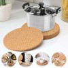 Asfrode Pack of 6 Round Pot Coasters Cork, 19 cm