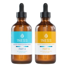 1ness Chlorine Dioxide Kit | 2 Part Liquid Classic 1:1 Set | Citric Acid 50% : Sodium Solution 28% | 1x 4oz Solution A + 1x 4oz Solution B