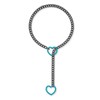 ADEMISHIA Heart O-ring Slip Chain Choker Collar For Women, Punk