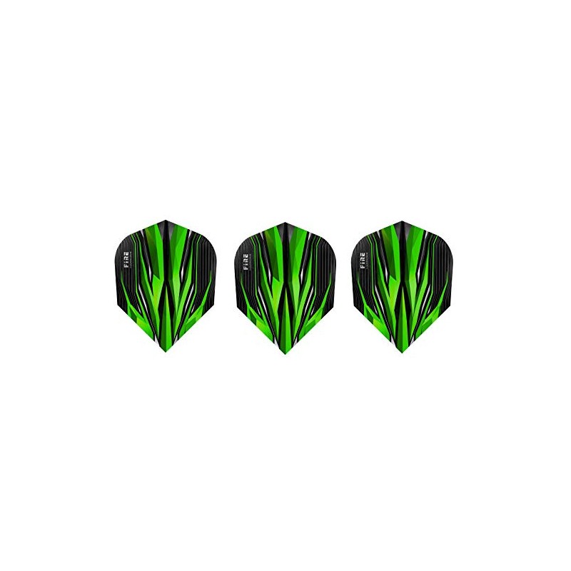 Harrows Fire Standard Dart Flights - Green - 5 Sets