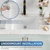 Undermount Bathroom Sink Rectangle, Hugsleek Interior Bowl Size 16 x