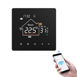 Luocute Smart Thermostat, 3.8" WiFi Thermostat Screen Temperature Controller for Electric Floor Heating Systems for Home (No Wireless Fidelity)