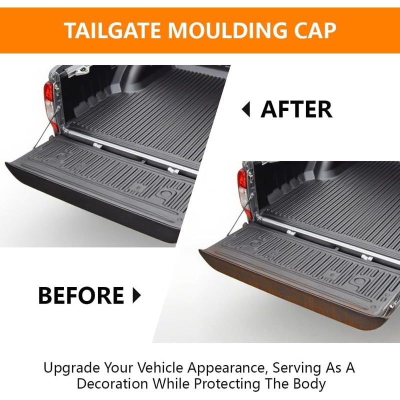 G-PLUS Tailgate Cap Pad Flexible Flex Step Molding Trim w/Release