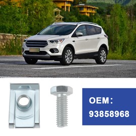 The Lord of the Tools 12 Sets Fixing Clips Roof Bar Fixing Bolts Compatible with Renault Trafic MK2 2001-2014 Compatible with Vauxhall Vivaro A 2001-2014 Silver