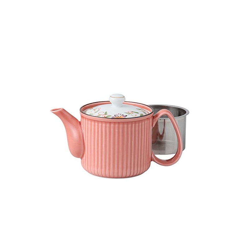 Hasami Ware 14048 Lightweight Pot (Small), Flower Tree Pattern, Red