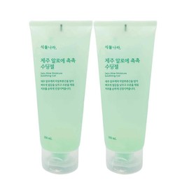 Plant Nation 식물나라 제주 알로에 촉촉 수딩젤 200ml 2개 Plant Nation Jeju Aloe Moist Soothing Gel 200ml 2pcs