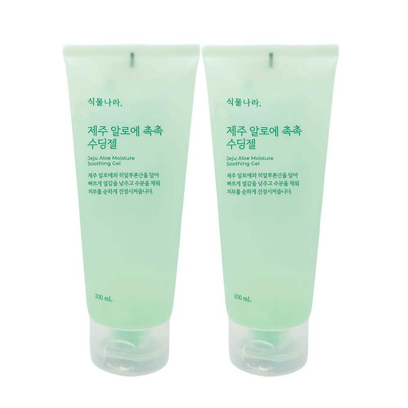 Plant Nation 식물나라 제주 알로에 촉촉 수딩젤 200ml 2개 Plant
