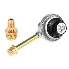 Grill BBQ Tru-Infrared Regulator Valve Compatible with CharBroil Grill2Go 2012, Recent Old Model 29103224A and New 29102349 with 1LB Adapter Converts from 20 lb Tank to High Pressure Propane Regulator