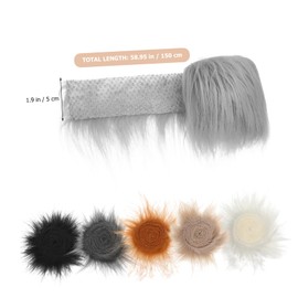 Gadpiparty 6 Rolls Faux Fur Fabric Strips: 1.5m Realistic Craft Fabric for DIY Crafts and Home Decor - Decorative Faux Fur Trim for Various Projects