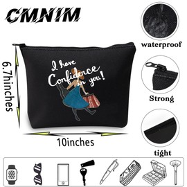 CMNIM The Sound of Inspired Music Gifts Makeup Bag Musical Movie Pouch I Have Confidence In You Broadway Theater Accessories Party Gifts (I Have Confidence In You Black MB)