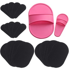 Exfoliating Hair Removal Pads Set of 20 Smooth Skin on Legs Arm Face Top Lip Beauty Aid – Pack of x20 - Flex-Crystal Smoothing Pads x10 Large & x10 Small – By TRIXES