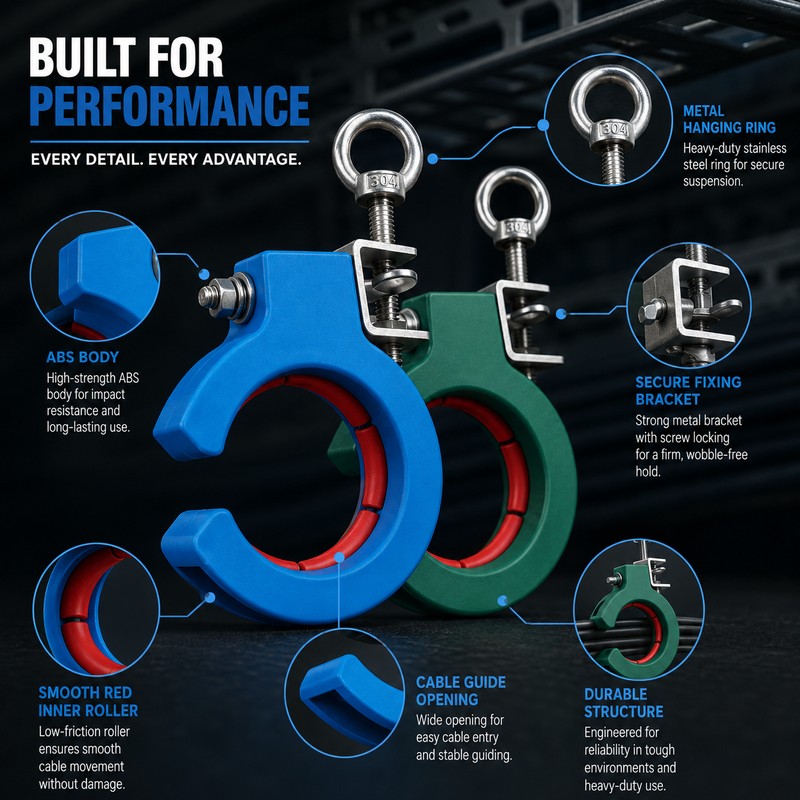 Cable Tray Pulley Guide for Wire Installation – ABS Wire