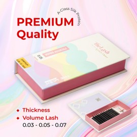 THE LASH SUPPLY PREMIUM - Volume Eyelash Extension 0.03, 0.05, 0.07 Thickness - C/CC/D Mix Length & 9-20mm, Lashes Extensions