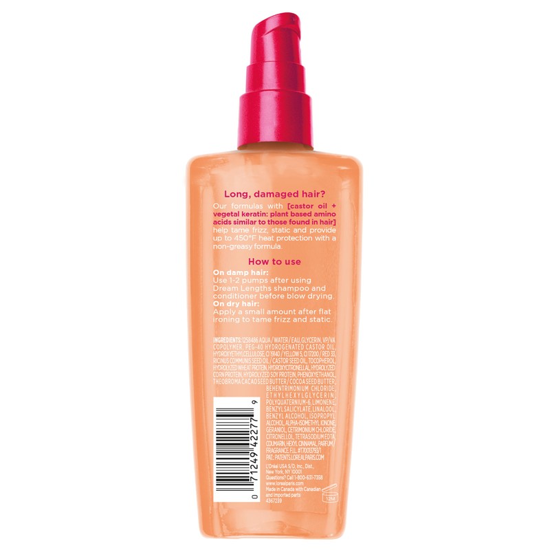 L'Oreal Paris Elvive Dream Lengths Frizz Killer Leave-In Serum, 3.4