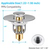 Universal Sink Plug Pop Up Cadrim for Bathtub 28-51mm Drain