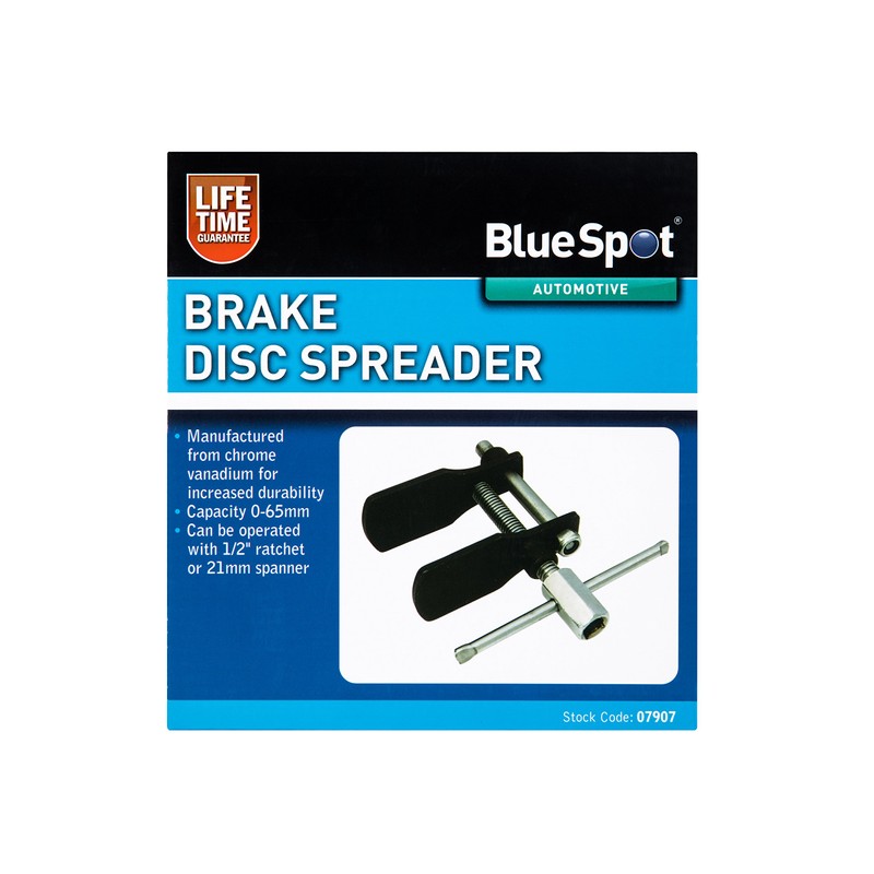 Blue Spot 7907 Disc Brake Piston Spreader, Silver, 0-65 mm