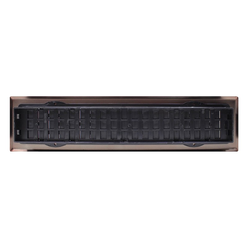 Decor Grates AJH214-RB Oriental Floor Register, 2x14 Inches, Rubbed Bronze