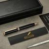 BEILUNER Luxury Gel Pen with 24K Gold Finish, Black Piano