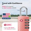 NOVLOCK Suitcase Padlocks – TSA Approved Suitcase Locks with 4-Digit