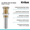 KRAUS Pop-Up Drain in Brushed Gold, PU-10BG