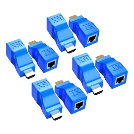 Kit 8 Extensores Hdmi Utp 30m Un Solo Cable Cat6 Rj45 1080p