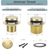Tip-Toe Bathtub Drain Kit with Two-Hole Overflow Plate, Premium Quality