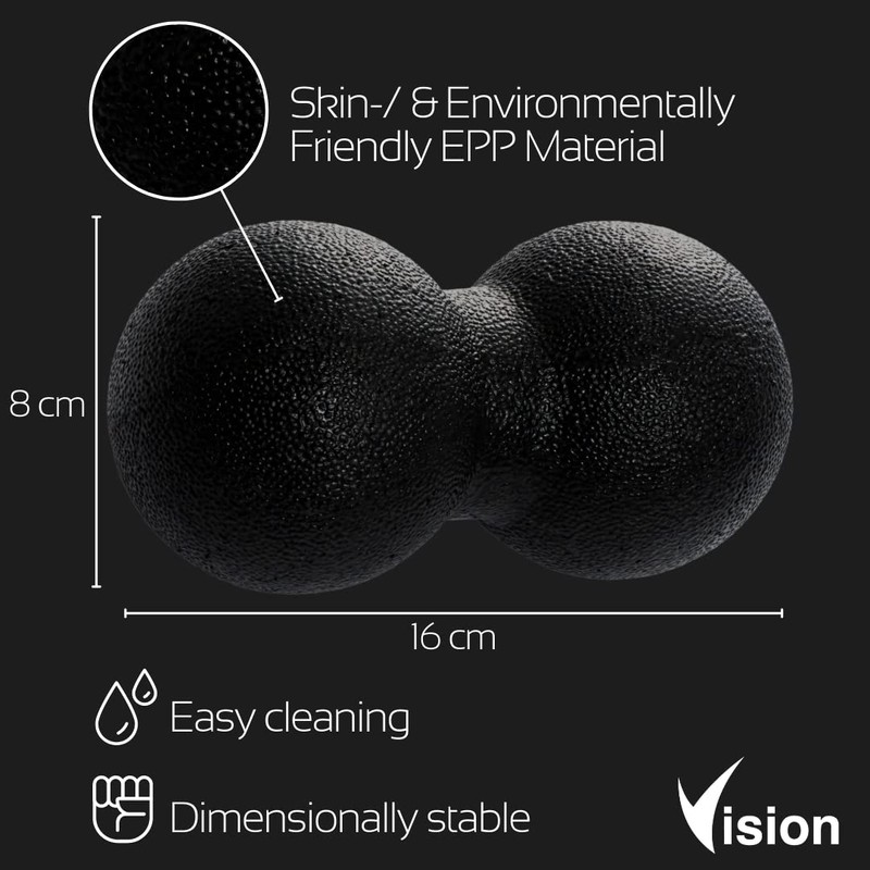 Vision Duo Massage Ball I 8x16 cm I Environmentally Friendly,Durable